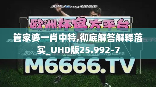 管家婆一肖中特,彻底解答解释落实_UHD版25.992-7