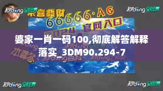 婆家一肖一码100,彻底解答解释落实_3DM90.294-7