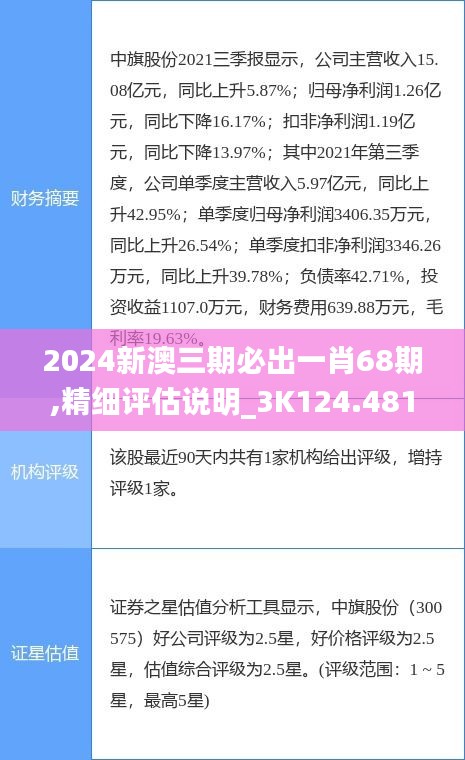 2024新澳三期必出一肖68期,精细评估说明_3K124.481-3