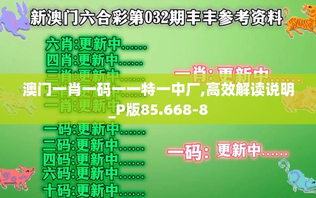 澳门一肖一码一一特一中厂,高效解读说明_P版85.668-8