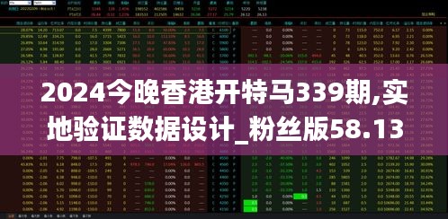 2024今晚香港开特马339期,实地验证数据设计_粉丝版58.132-9