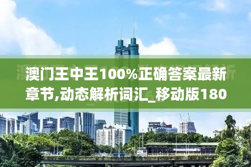 澳门王中王100%正确答案最新章节,动态解析词汇_移动版180.359-2