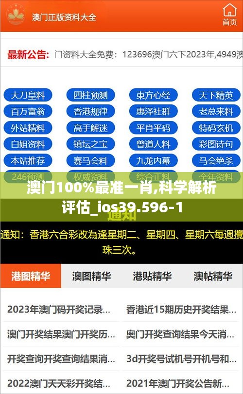 澳门100%最准一肖,科学解析评估_ios39.596-1