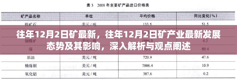 深度解析，往年12月2日矿产业最新发展态势及其影响