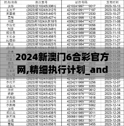 2024新澳门6合彩官方网,精细执行计划_android64.984