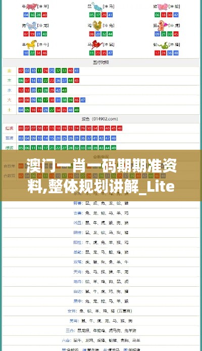 澳门一肖一码期期准资料,整体规划讲解_Lite64.839