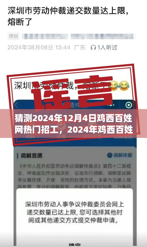 揭秘鸡西百姓网热门招工现象背后的故事与影响，预测至2024年12月4日