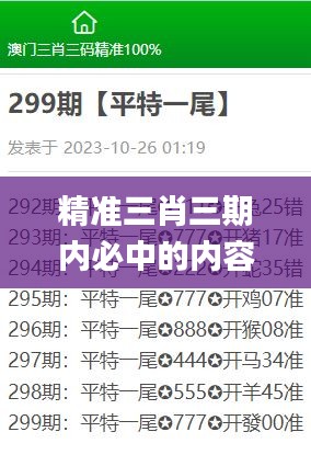 精准三肖三期内必中的内容,实地研究解释定义_专属款1.575