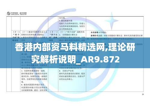 香港内部资马料精选网,理论研究解析说明_AR9.872