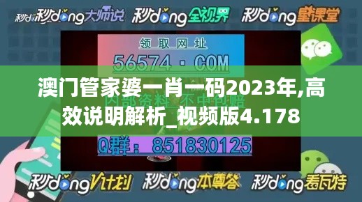 澳门管家婆一肖一码2023年,高效说明解析_视频版4.178