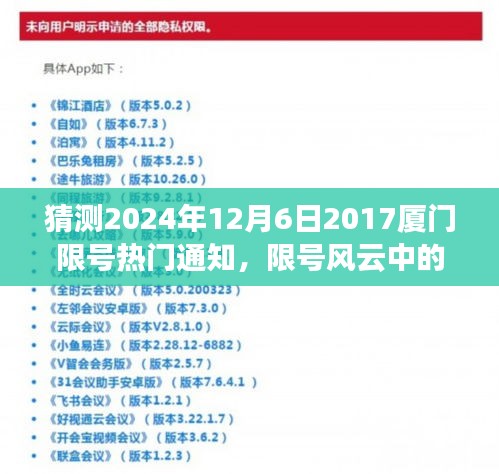 厦门限号风云背后的温情故事，关于2024年12月6日限号通知与未来的约定