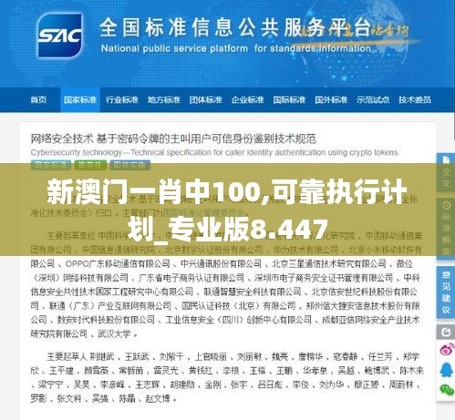 新澳门一肖中100,可靠执行计划_专业版8.447