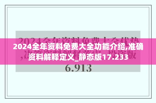 2024全年资料免费大全功能介绍,准确资料解释定义_静态版17.233