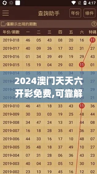 2024澳门天天六开彩免费,可靠解答解释落实_精英款10.871