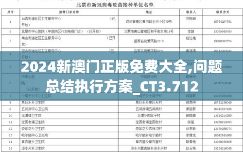 2024新澳门正版免费大全,问题总结执行方案_CT3.712