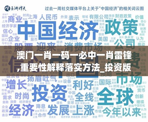 澳门一肖一码一必中一肖雷锋,重要性解释落实方法_投资版10.916