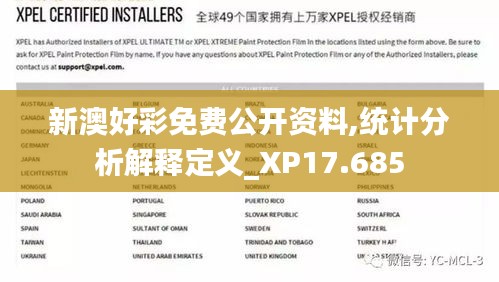 新澳好彩免费公开资料,统计分析解释定义_XP17.685