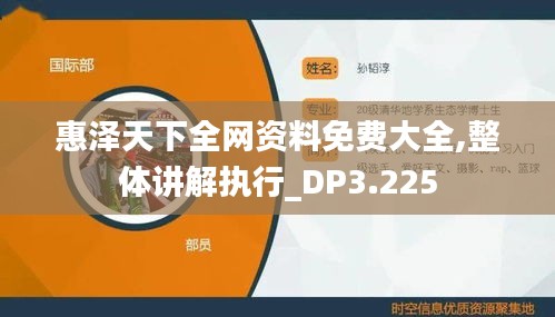 惠泽天下全网资料免费大全,整体讲解执行_DP3.225