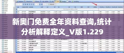 新奥门免费全年资料查询,统计分析解释定义_V版1.229