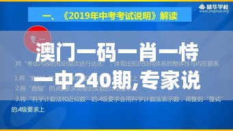 澳门一码一肖一恃一中240期,专家说明解析_XP13.980