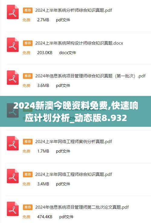 2024新澳今晚资料免费,快速响应计划分析_动态版8.932