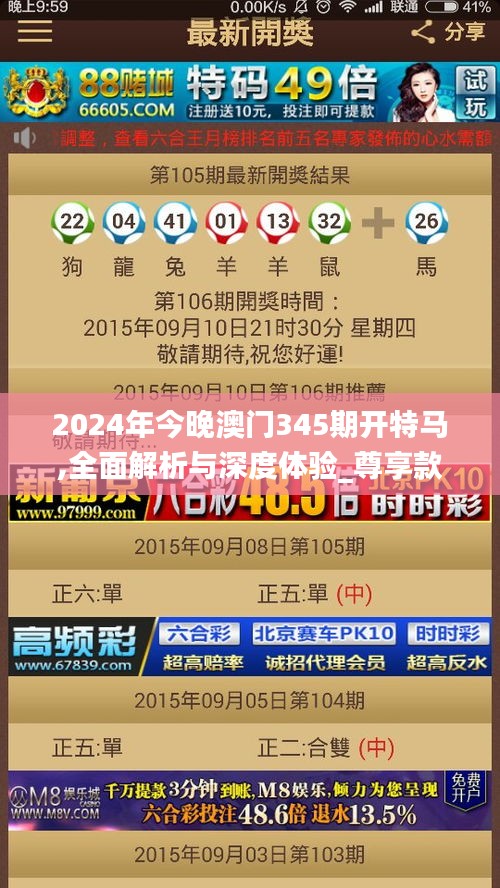 2024年今晚澳门345期开特马,全面解析与深度体验_尊享款3.208