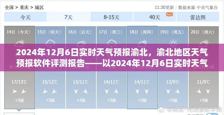 渝北地区天气预报软件评测报告，以实时天气预报为例（2024年12月6日）