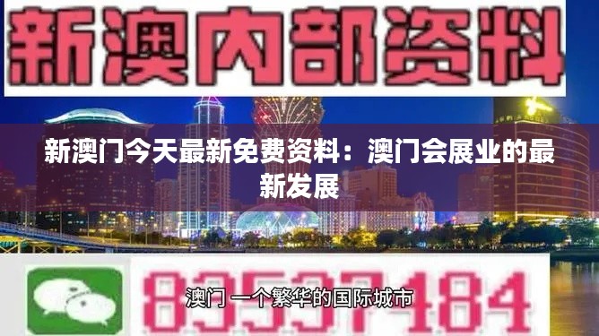 新澳门今天最新免费资料：澳门会展业的最新发展