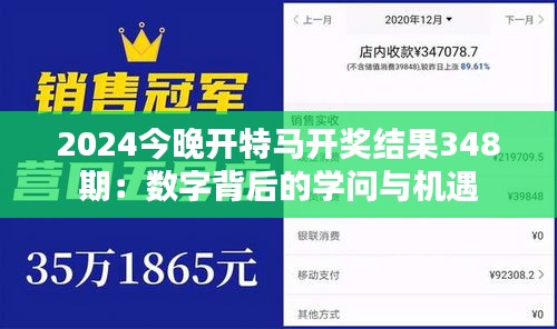 2024今晚开特马开奖结果348期：数字背后的学问与机遇