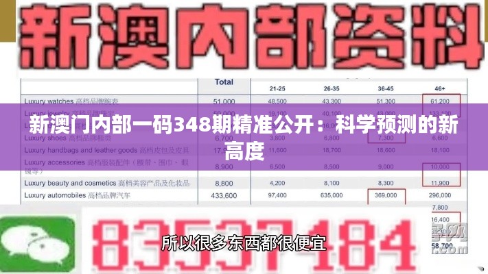 新澳门内部一码348期精准公开：科学预测的新高度