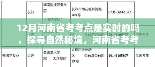 河南省考考点实时探寻之旅，自然秘境与内心宁静的追求