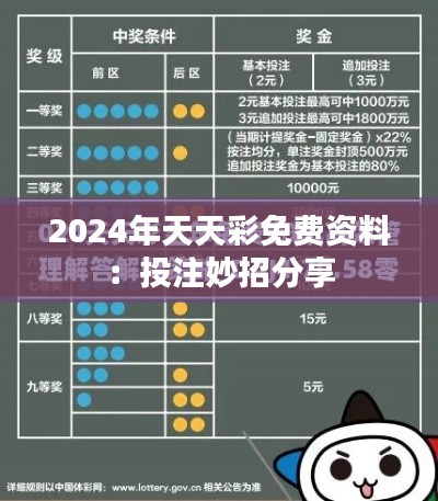 2024年天天彩免费资料：投注妙招分享