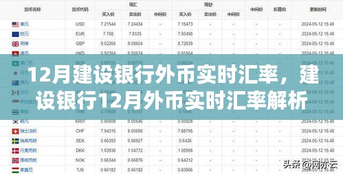 建设银行12月外币实时汇率解析及汇率走势预测