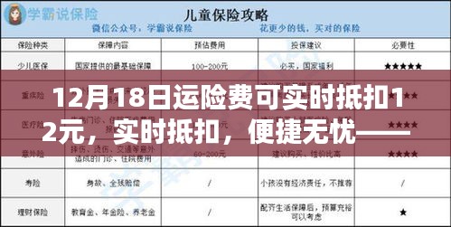 12月18日运险费实时抵扣体验，便捷无忧，省钱省心