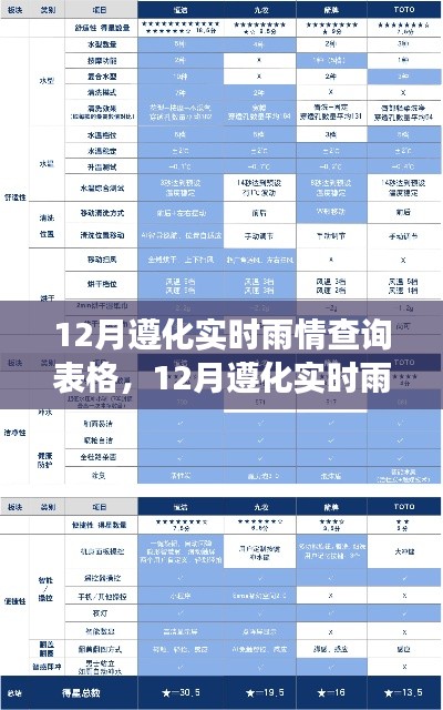 12月遵化实时雨情查询表格，特性、体验、竞品对比与用户群体分析全解读