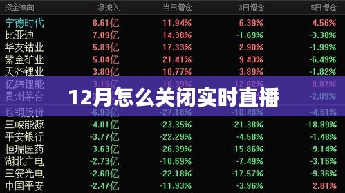 12月直播关闭攻略，实时直播如何停止