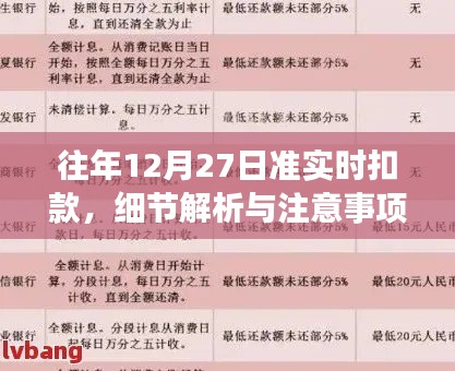 往年准实时扣款细节解析及注意事项，12月27日须知