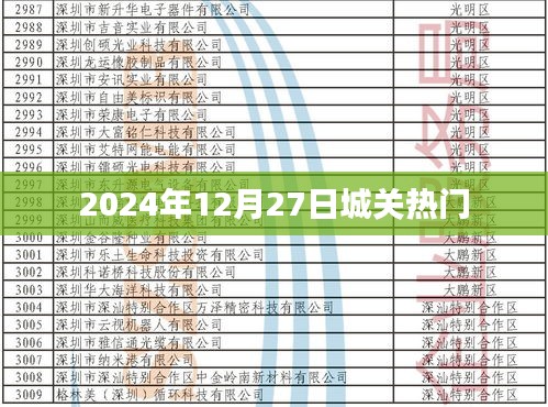 城关地区热门活动预告，2024年12月27日盛事连连看