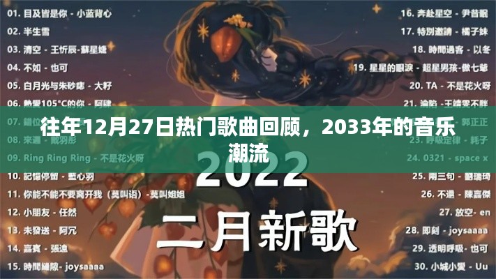 往年12月27日热门歌曲回顾，展望音乐潮流新趋势