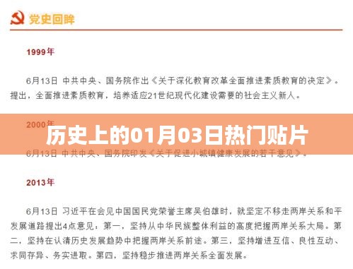 历史上的热门贴片日期，揭秘一月三日的历史瞬间