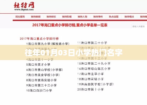 小学流行名字盘点，历年热选榜单揭晓