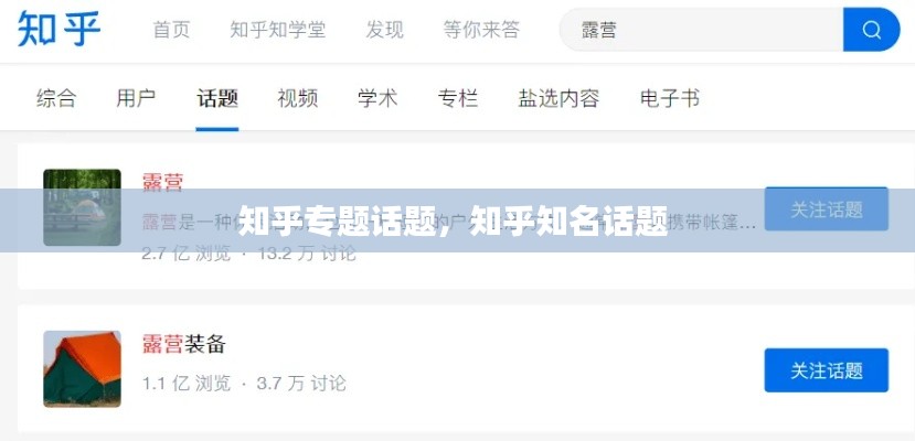 知乎专题话题，知乎知名话题 