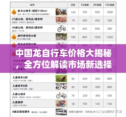 中国龙自行车价格大揭秘，全方位解读市场新选择，品质骑行新体验