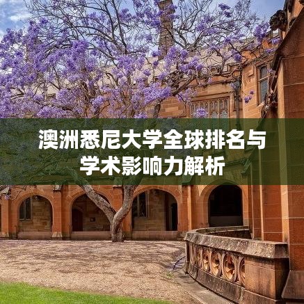 澳洲悉尼大学全球排名与学术影响力解析