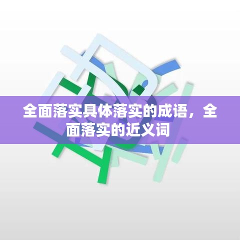 全面落实具体落实的成语，全面落实的近义词 