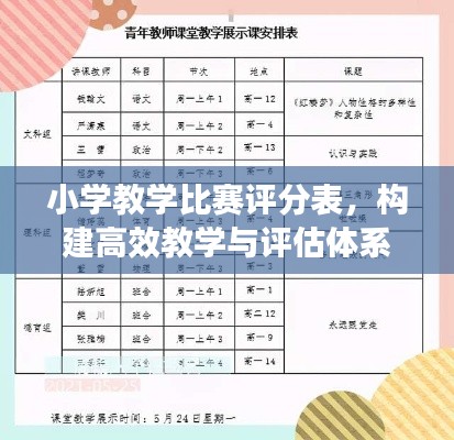 小学教学比赛评分表，构建高效教学与评估体系策略揭秘