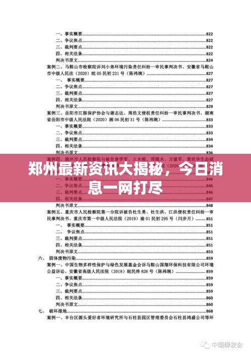 郑州最新资讯大揭秘，今日消息一网打尽