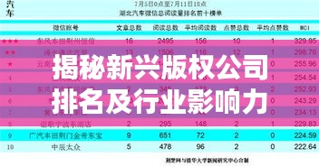 揭秘新兴版权公司排名及行业影响力榜单