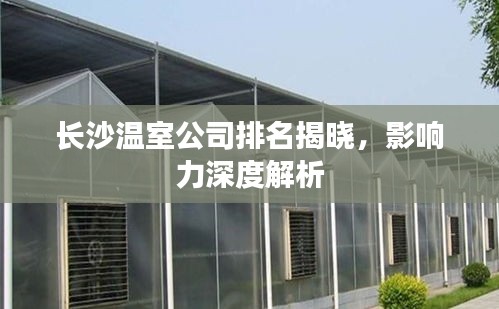 长沙温室公司排名揭晓，影响力深度解析