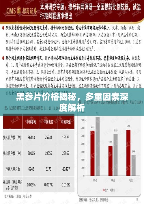 黑参片价格揭秘，多重因素深度解析